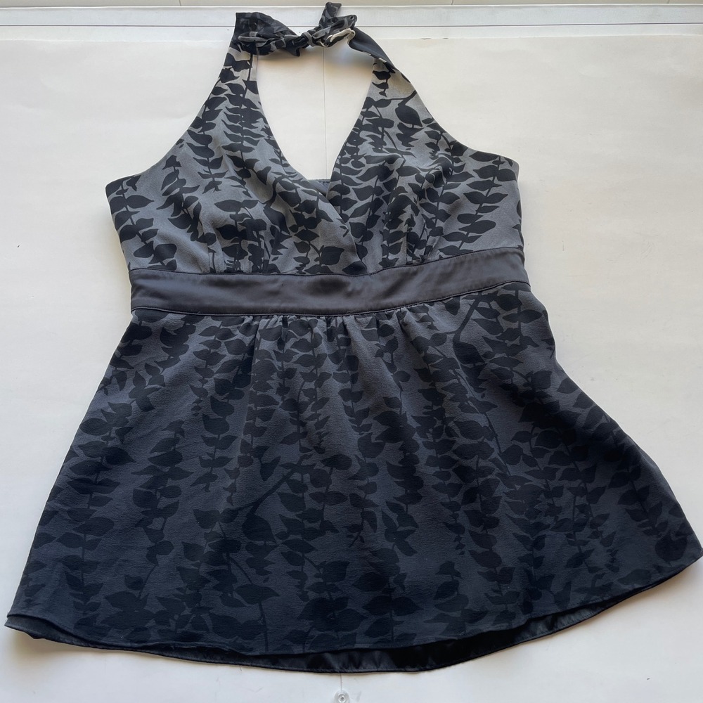VTG Express Babydoll Halter Top Fairygrunge‎ Vamp Witchy Whimsygoth Silk Size 12 - Picture 10 of 12